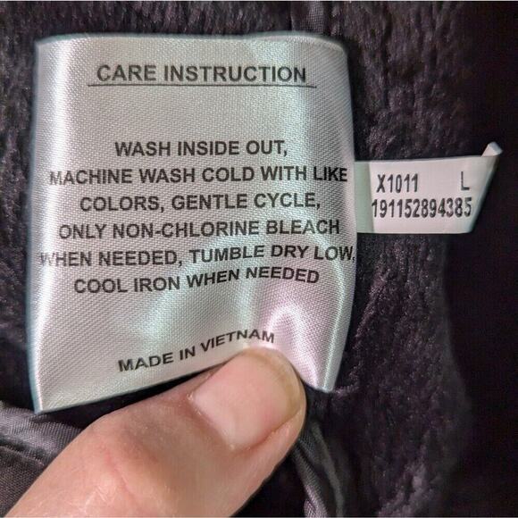 Nine West Women’s Soft Shell Removable Hood Zip Up Trench Coat Black Size L - Picture 7 of 14